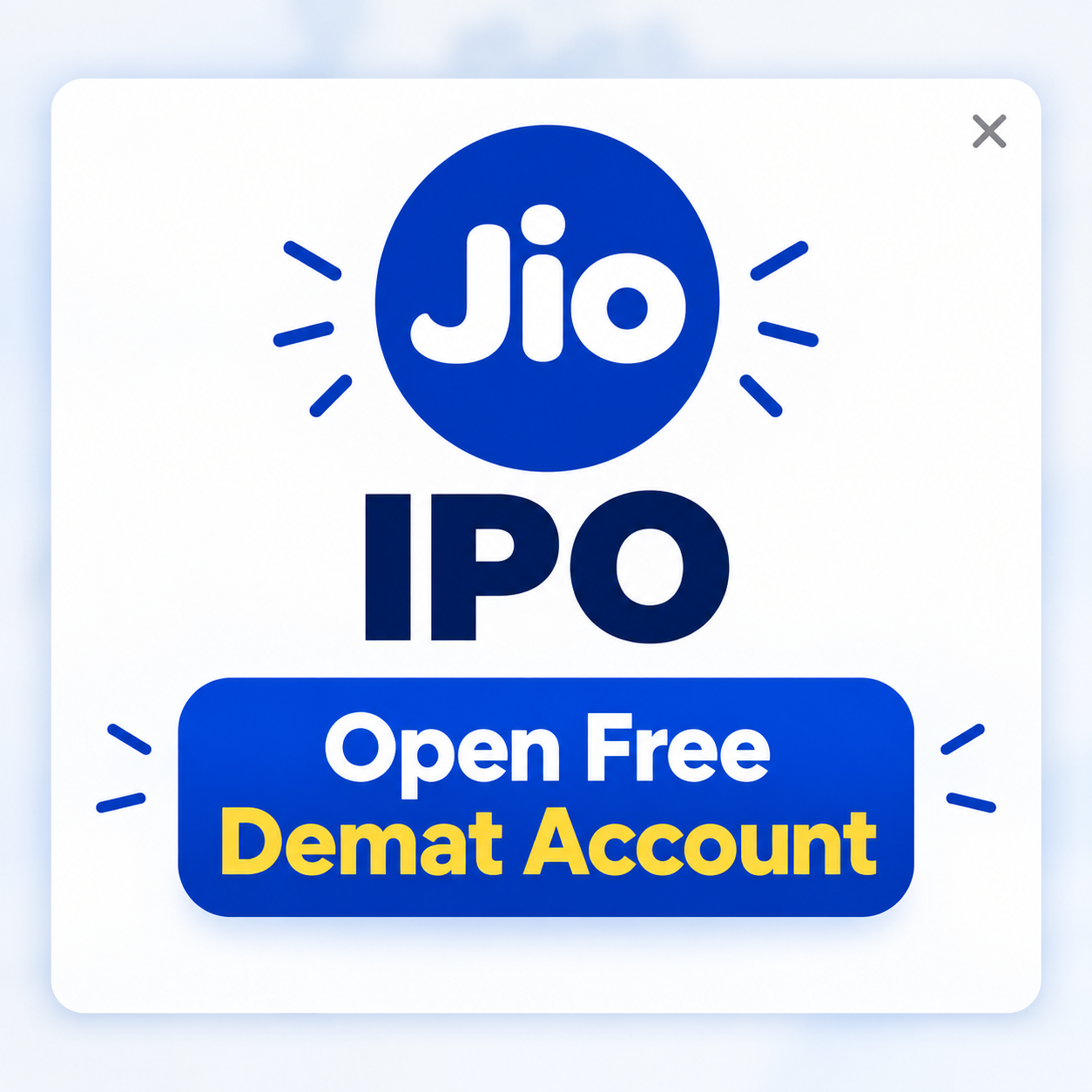 Jio IPO - Open Free Demat Account
